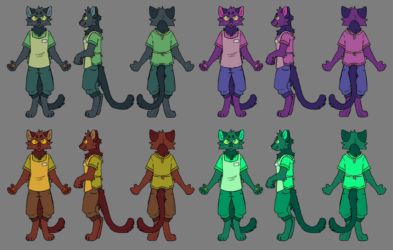 Night Shift - Cat Color sheet