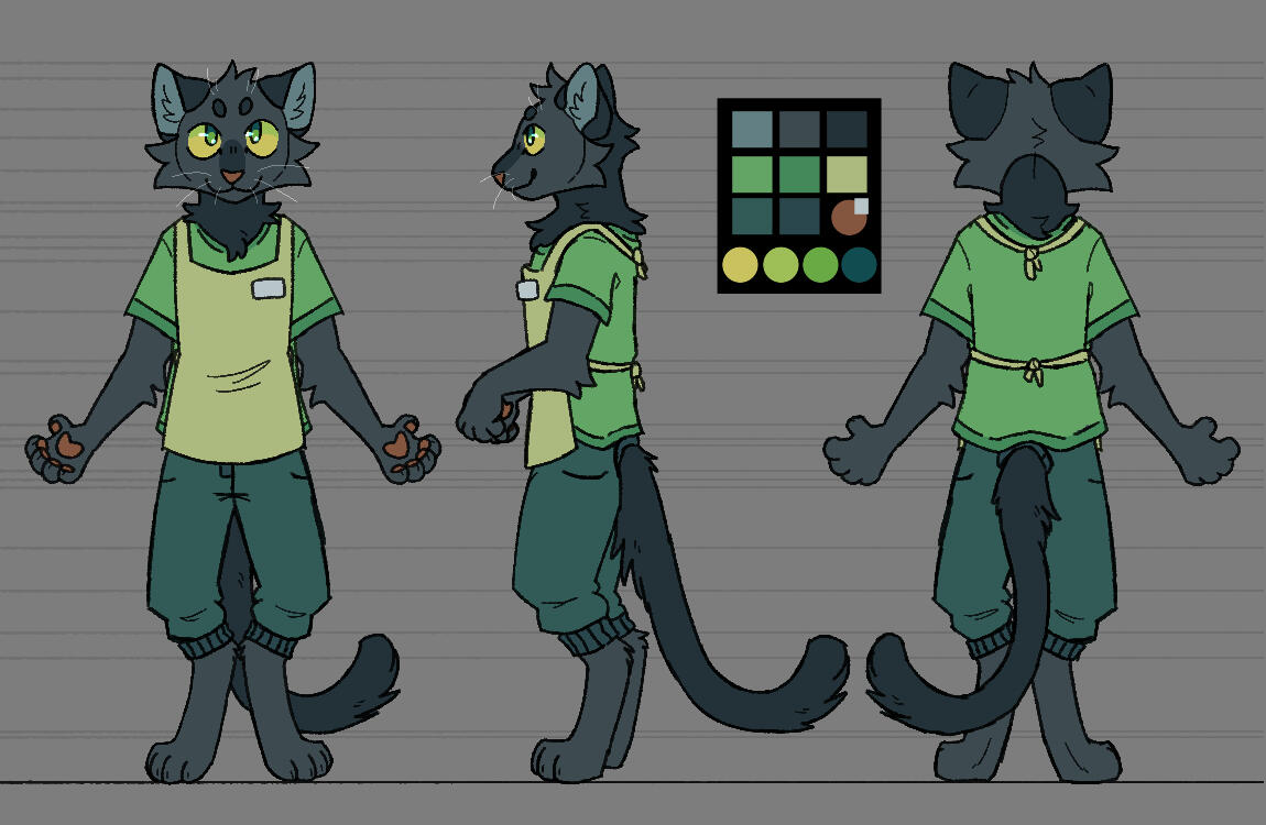 Night Shift - Cat reference sheet